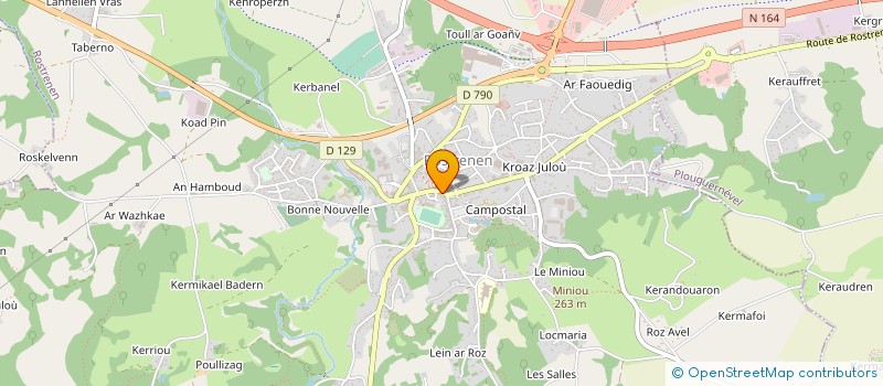localisation de l'entreprise AMOUEST à ROSTRENEN
