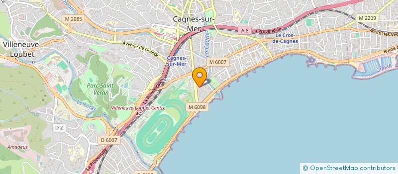 localisation de l'entreprise AMOUR ET CHARITE à CAGNES-SUR-MER