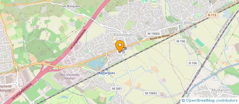 localisation de l'entreprise AMOURADE  BAILLARGUES