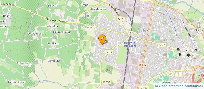 localisation de l'entreprise AMOVIA ETUDES  BELLEVILLE-EN-BEAUJOLAIS