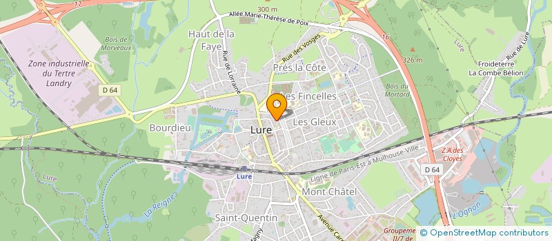 localisation de l'entreprise AMP à LURE