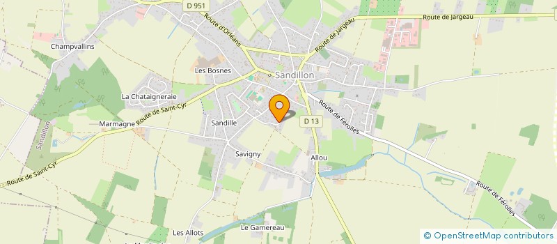 localisation de l'entreprise AMP à SANDILLON