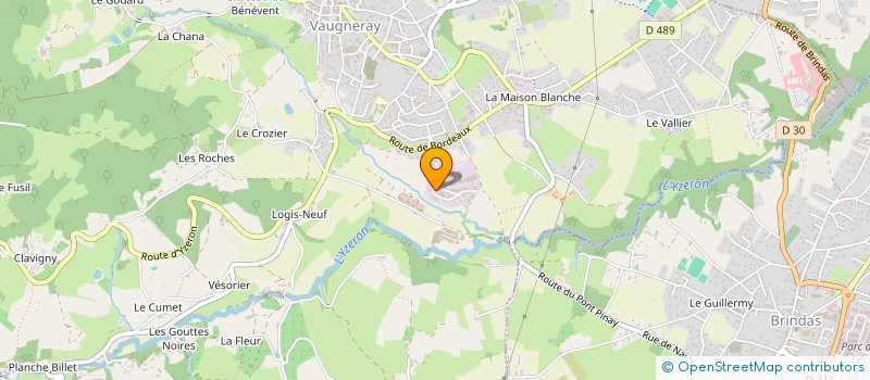 localisation de l'entreprise AMP - ATELIER METALLERIE POURRAS  VAUGNERAY