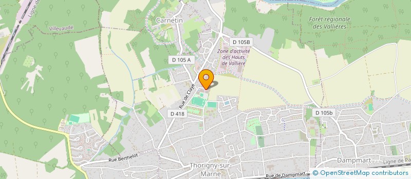 localisation de l'entreprise AMP COUVERTURE à THORIGNY-SUR-MARNE