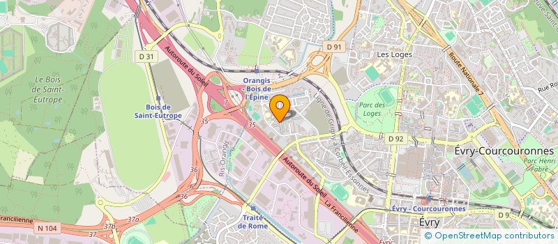 localisation de l'entreprise AMP IMMO à EVRY-COURCOURONNES
