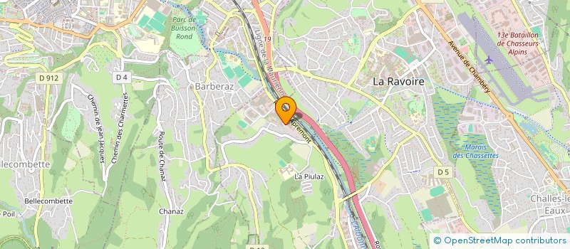 localisation de l'entreprise AMP SAS à LA RAVOIRE