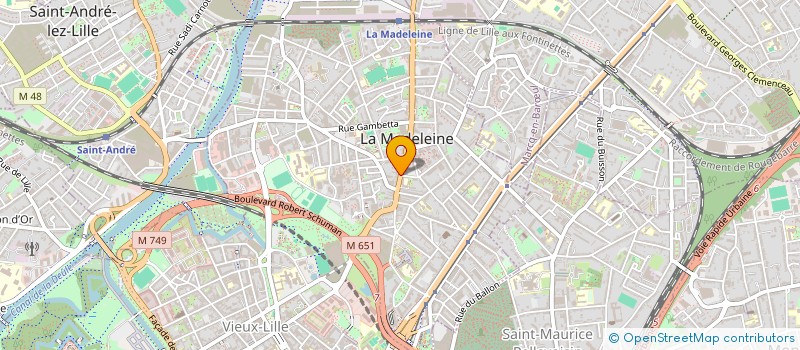 localisation de l'entreprise AMPA VOYAGES à LA MADELEINE