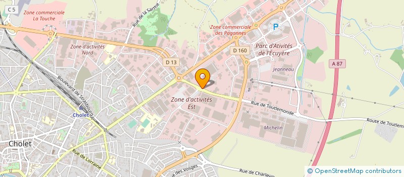 localisation de l'entreprise AMPACOM à CHOLET