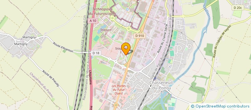 localisation de l'entreprise AMPERA INGENIERIE à CHASSENEUIL-DU-POITOU