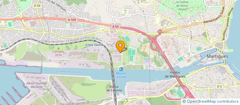 localisation de l'entreprise AMPERE à MARTIGUES