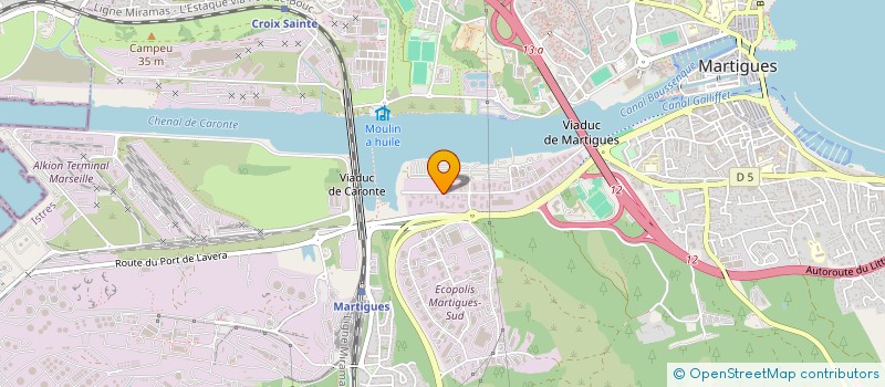 localisation de l'entreprise AMPERIS INDUSTRIE à MARTIGUES