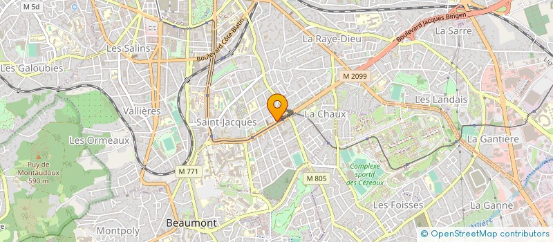 localisation de l'entreprise AMPERLEC à CLERMONT-FERRAND