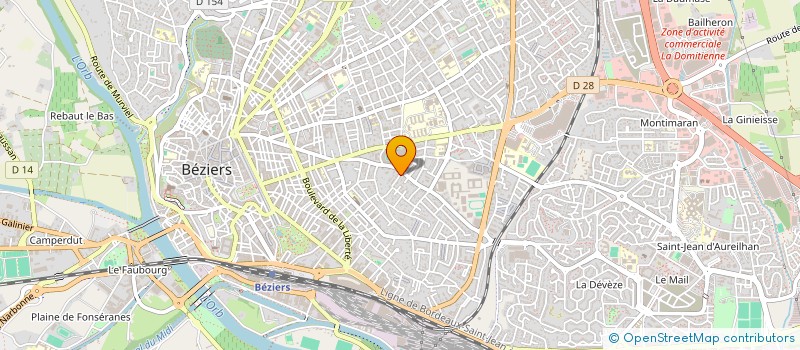 localisation de l'entreprise AMPEVIA  BEZIERS