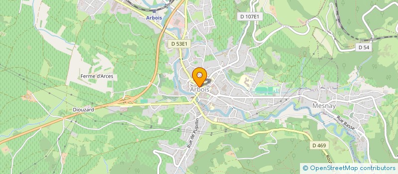 localisation de l'entreprise AMPG  ARBOIS