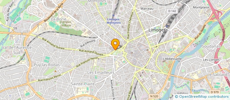 localisation de l'entreprise AMPHIGOLIN à LIMOGES