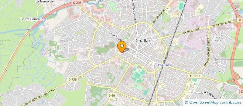 localisation de l'entreprise AMPHISA à CHALLANS