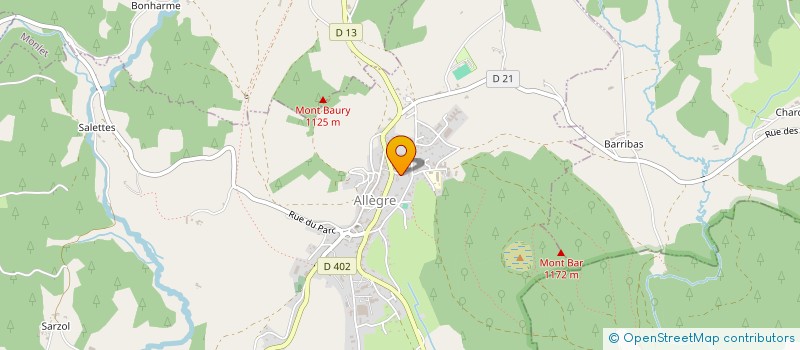 localisation de l'entreprise AMPILHAC CONSTRUCTION  ALLEGRE