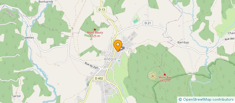 localisation de l'entreprise AMPILHAC PATRIMOINE  ALLEGRE