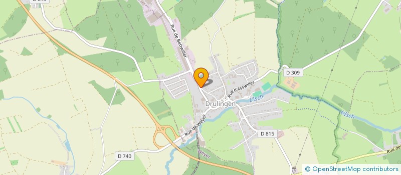 localisation de l'entreprise AMPLITUDE  DRULINGEN