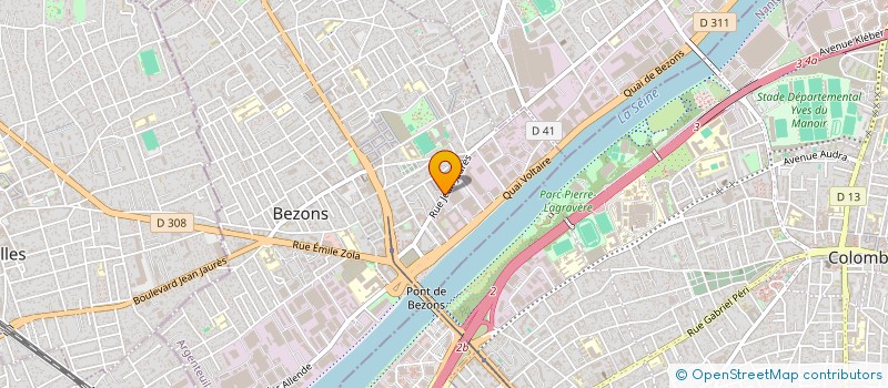 localisation de l'entreprise AMPS4V à BEZONS