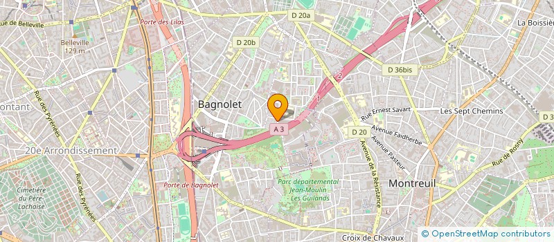 localisation de l'entreprise AMR DECO à BAGNOLET