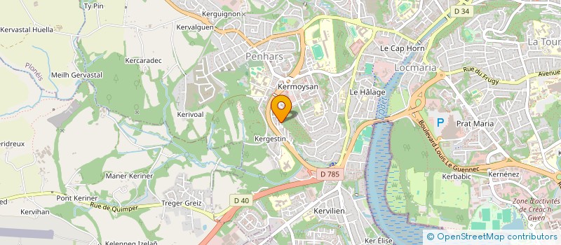localisation de l'entreprise AMRI à QUIMPER