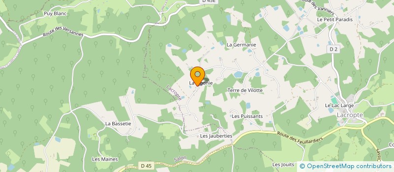 localisation de l'entreprise AMS 24  LACROPTE