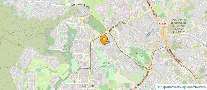 localisation de l'entreprise AMS 34 à MONTPELLIER