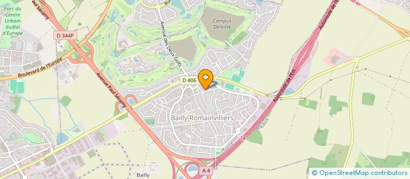 localisation de l'entreprise AMS  BAILLY-ROMAINVILLIERS