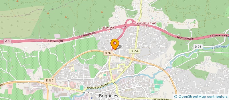 localisation de l'entreprise AMS  BRIGNOLES