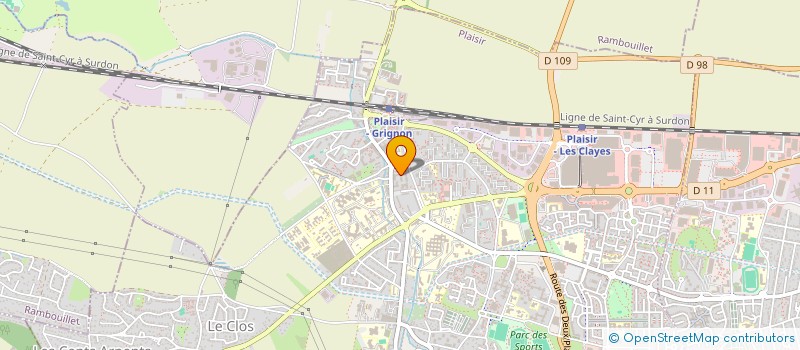 localisation de l'entreprise AMS à PLAISIR