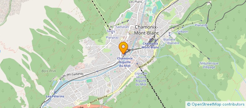 localisation de l'entreprise AMS à CHAMONIX-MONT-BLANC