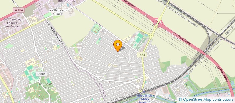 localisation de l'entreprise AMS  MITRY-MORY