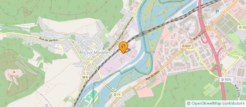 localisation de l'entreprise AMS ACTION MEDIAS SYSTEMS à ARS-SUR-MOSELLE