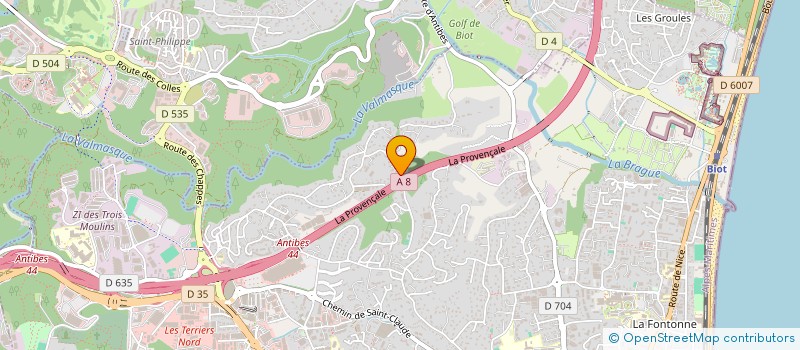 localisation de l'entreprise AMS AUTOMOBIL SERVICES à ANTIBES