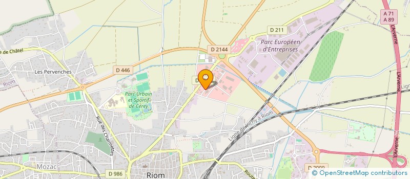 localisation de l'entreprise AMS AUTOMOBILE  RIOM