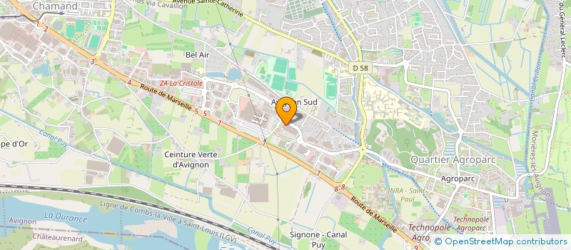 localisation de l'entreprise AMS-AVIGNON MISTRAL 7  AVIGNON