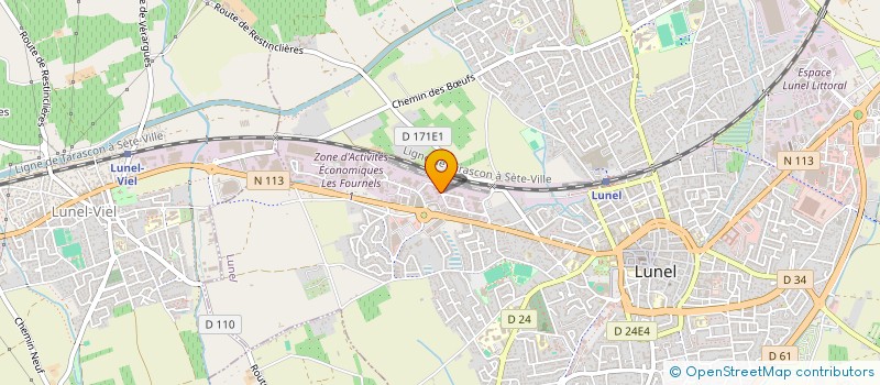 localisation de l'entreprise AMS COURTAGE  LUNEL