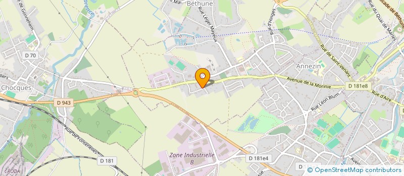 localisation de l'entreprise AMS DENEUX à VENDIN-LES-BETHUNE