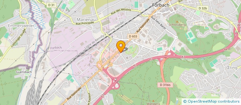 localisation de l'entreprise AMS - FORBACH  FORBACH