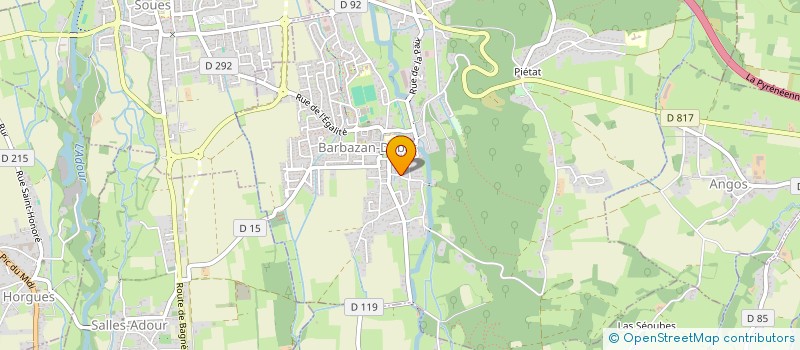 localisation de l'entreprise AMS INVEST.  BARBAZAN-DEBAT