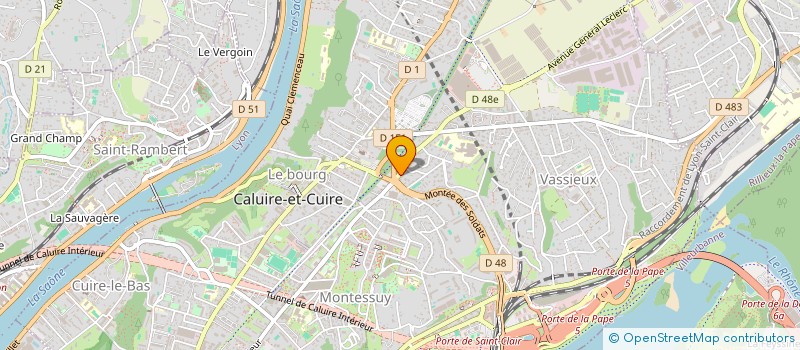 localisation de l'entreprise AMS-LYON CALUIRE à CALUIRE-ET-CUIRE