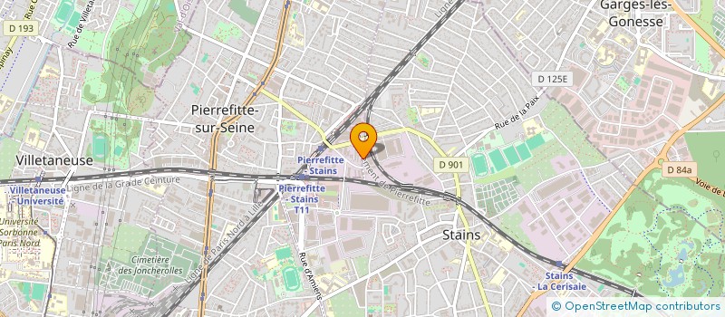 localisation de l'entreprise AMS MENUISERIES à PIERREFITTE-SUR-SEINE
