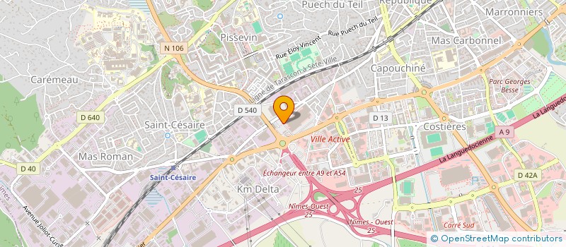 localisation de l'entreprise AMS-NIMES OUEST  NIMES