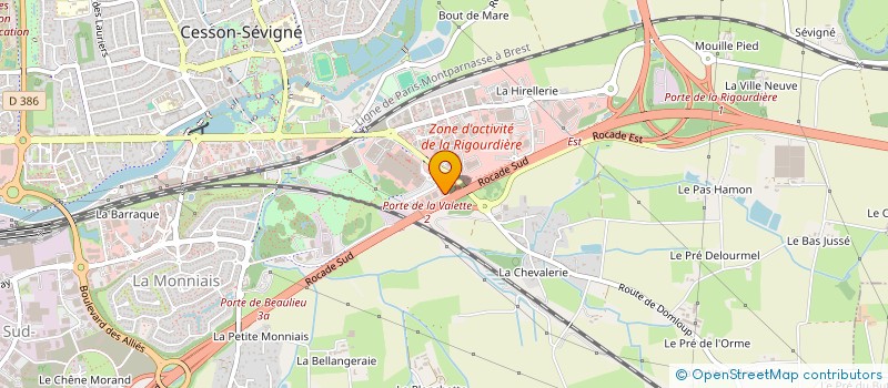 localisation de l'entreprise AMS-RENNES CESSON  CESSON-SEVIGNE