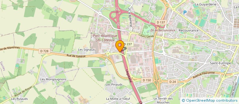 localisation de l'entreprise AMS-SAINTES  SAINTES