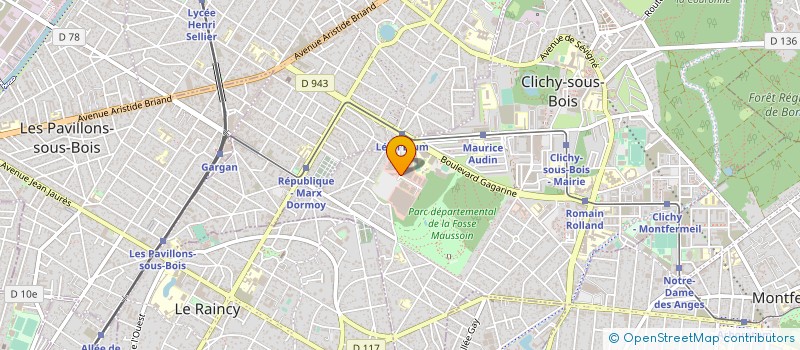 localisation de l'entreprise AMS SPORTS à CLICHY-SOUS-BOIS