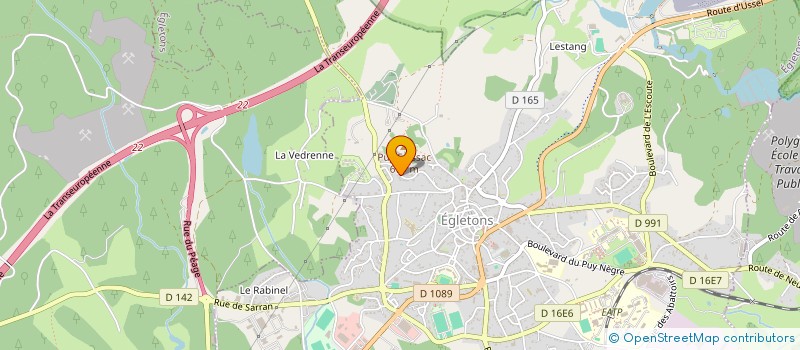 localisation de l'entreprise AMS TRANSPORT à EGLETONS
