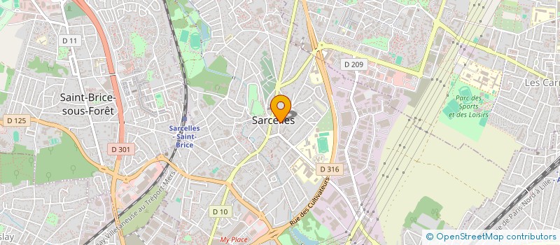 localisation de l'entreprise AMS TRANSPORTS  SARCELLES
