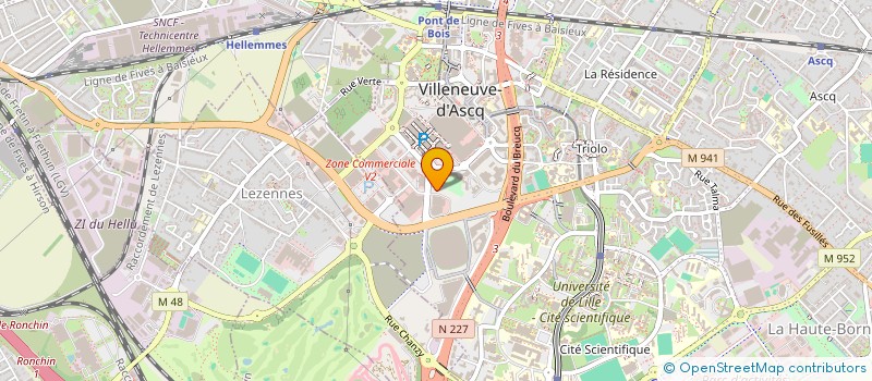 localisation de l'entreprise AMSA 59 à VILLENEUVE-D'ASCQ